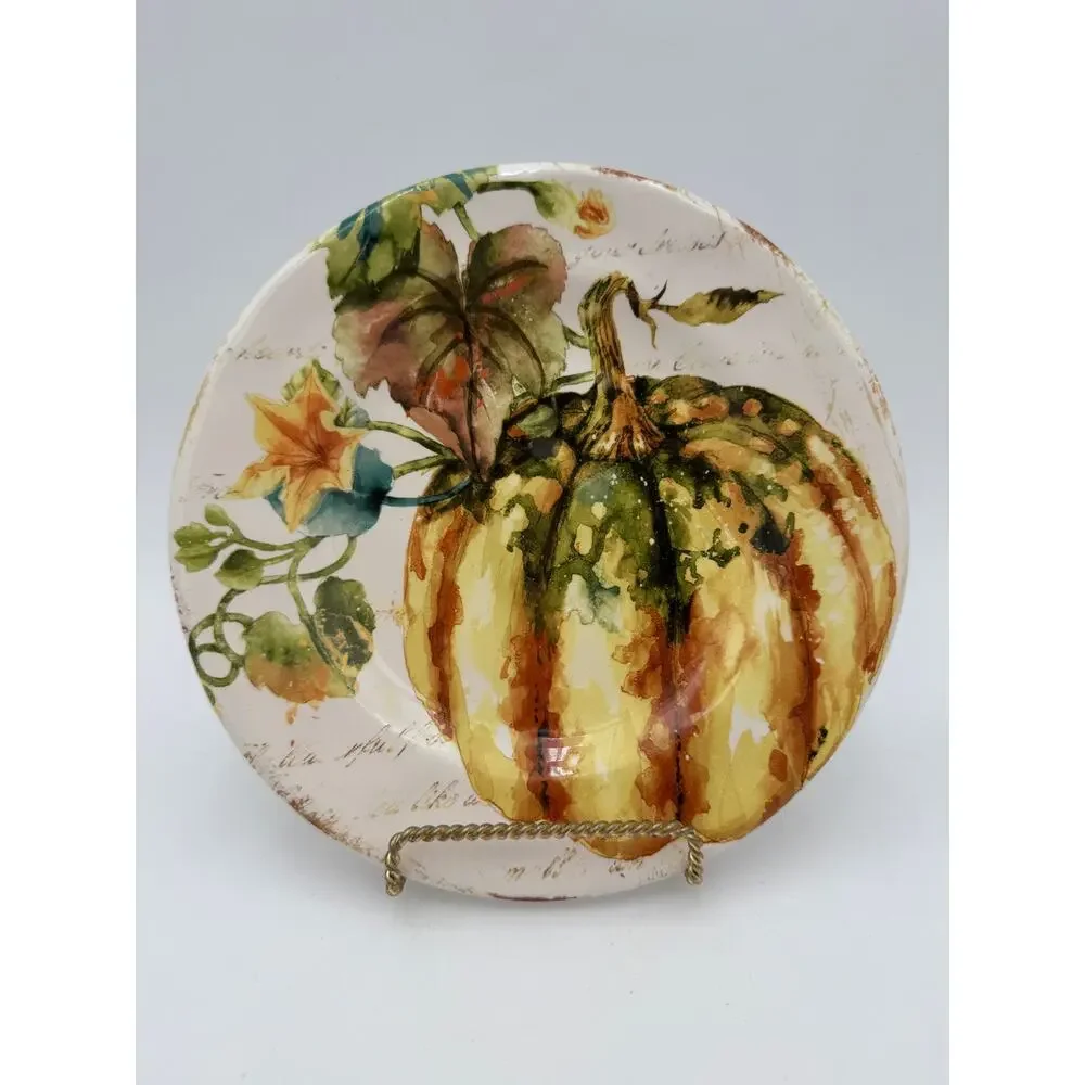 Pier 1 Pumpkin Patch Asst Fall Salad Plates 8.75